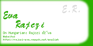 eva rajczi business card